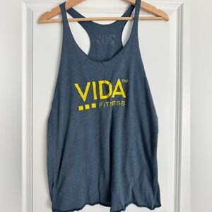 VIDA FITNESS Blue Tank Top